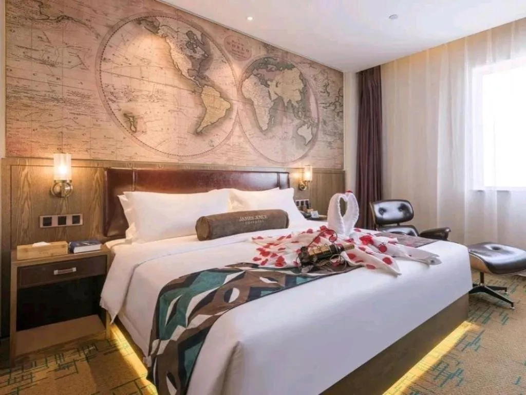 Bed in James Joyce Coffetel Beijing Yizhuang Development Zone Chicheng Times Square