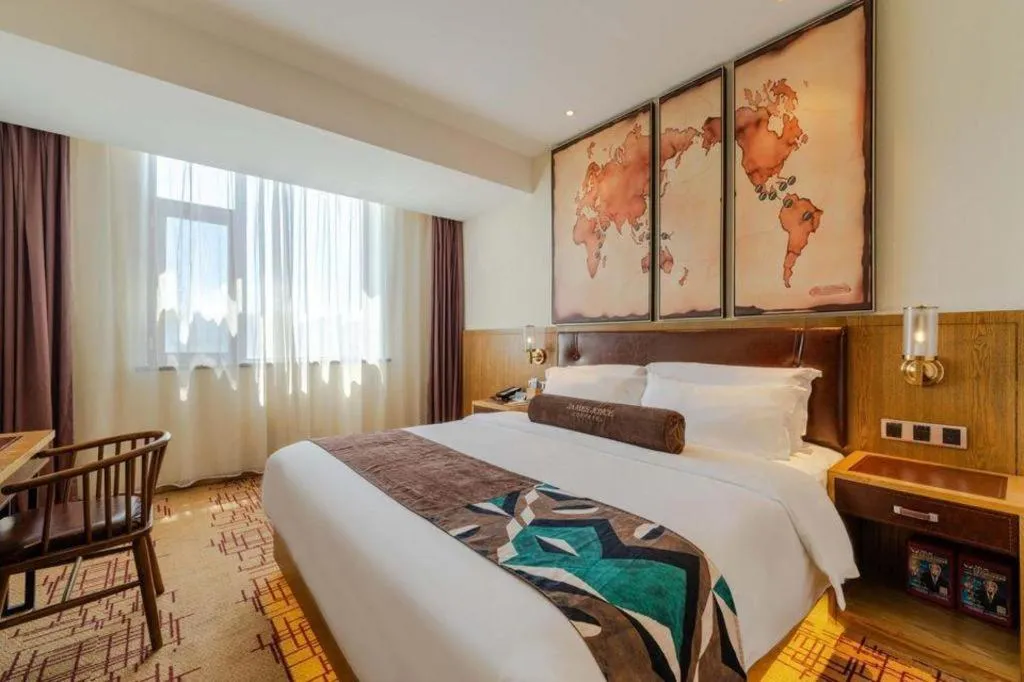 Bed in James Joyce Coffetel Beijing Yizhuang Development Zone Chicheng Times Square