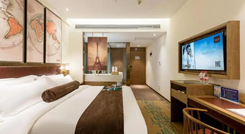 Bed in James Joyce Coffetel Beijing Yizhuang Development Zone Chicheng Times Square