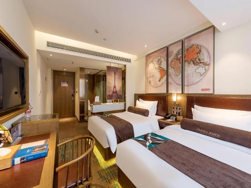 Bed in James Joyce Coffetel Beijing Yizhuang Development Zone Chicheng Times Square