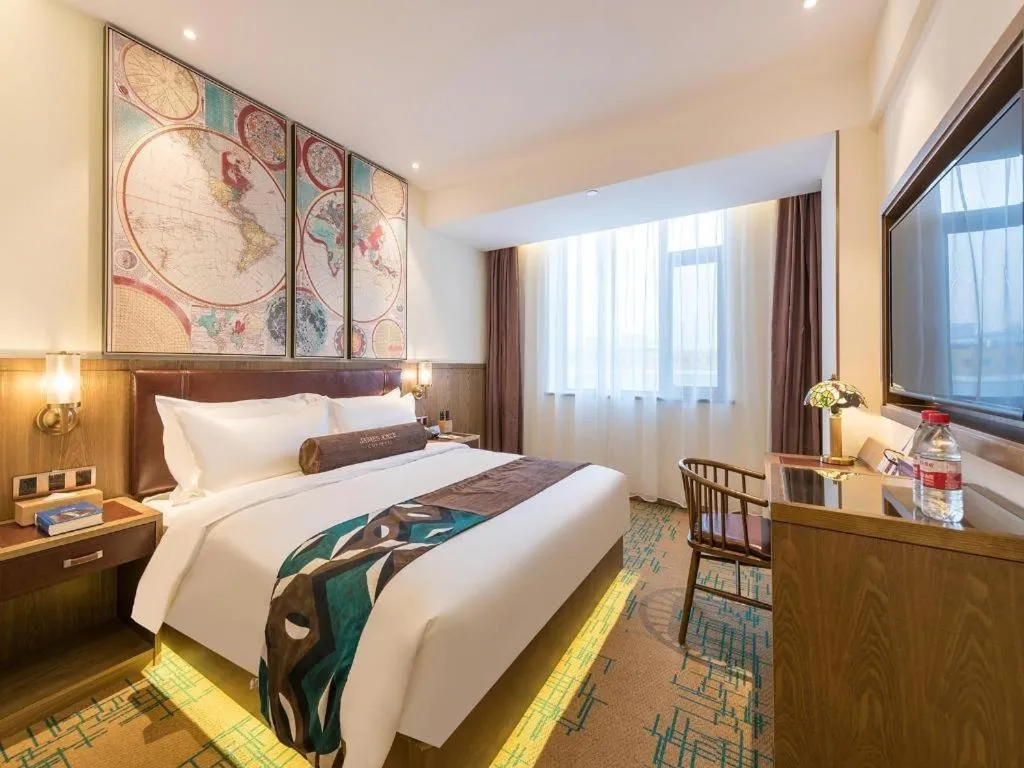 Bed in James Joyce Coffetel Beijing Yizhuang Development Zone Chicheng Times Square