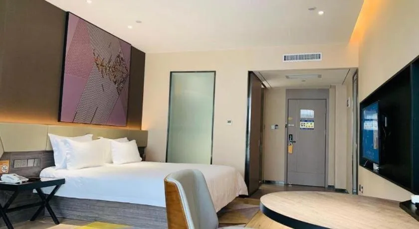 Bed in IU Hotel Lanzhou New District Airport Ruiling International