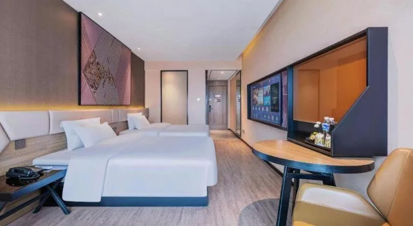 Bed in IU Hotel Chongqing Airport T3 Terminal