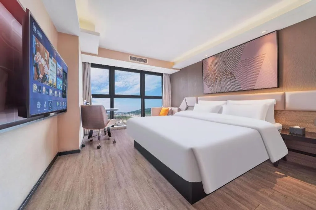 Bed in IU Hotel Chongqing Airport T3 Terminal