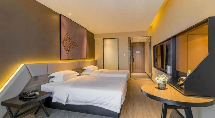 Bed in IU Hotel Chongqing Airport T3 Terminal