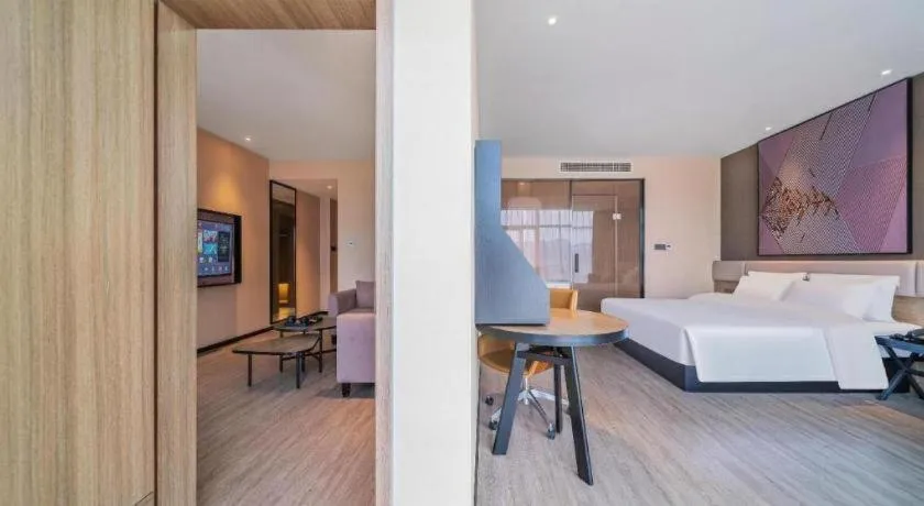 Bed in IU Hotel Chongqing Airport T3 Terminal