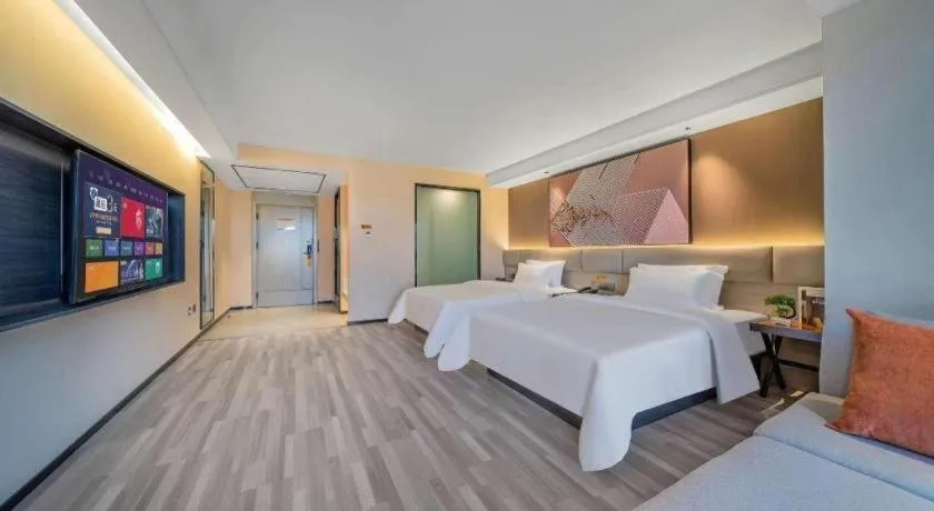 Bed in IU Hotel Chongqing Airport T3 Terminal