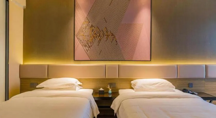 Bed in IU Hotel Chongqing Airport T3 Terminal