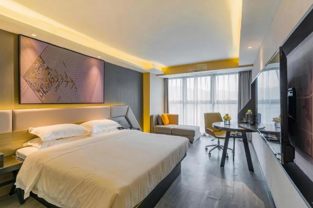 Bed in IU Hotel Chongqing Airport T3 Terminal