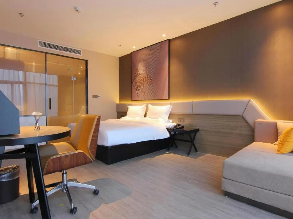 Bed in IU Hotel Chongqing Airport T3 Terminal