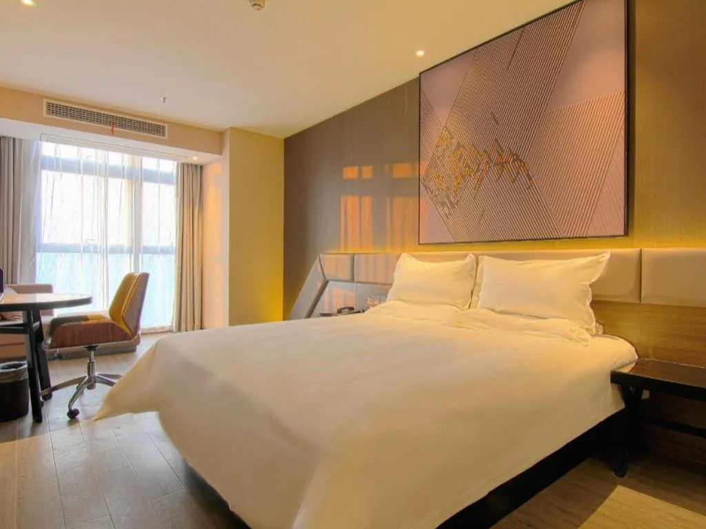 Bed in IU Hotel Chongqing Airport T3 Terminal