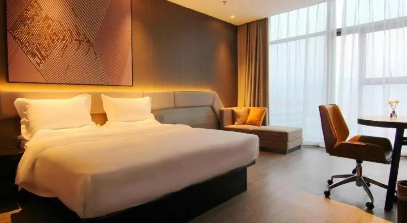 Bed in IU Hotel Chongqing Airport T3 Terminal