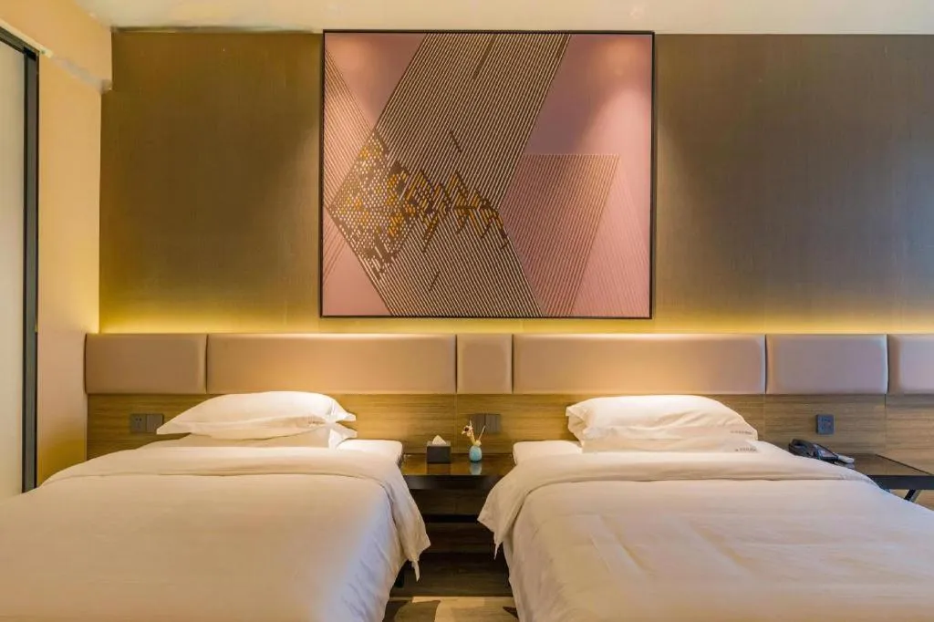 Bed in IU Hotel Chongqing Airport T3 Terminal