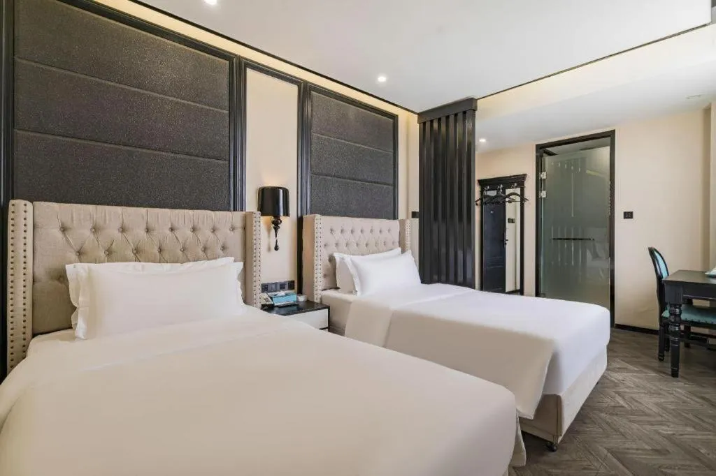 Bed in Xana Lite Hotelle Tianjin Huaming Binhai International Airport