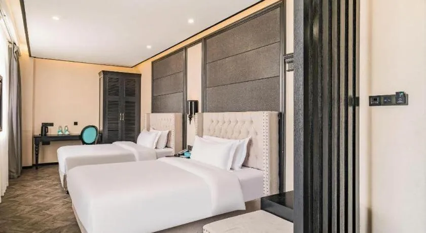 Bed in Xana Lite Hotelle Tianjin Huaming Binhai International Airport