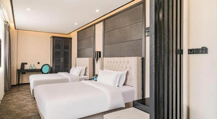 Bed in Xana Lite Hotelle Tianjin Huaming Binhai International Airport