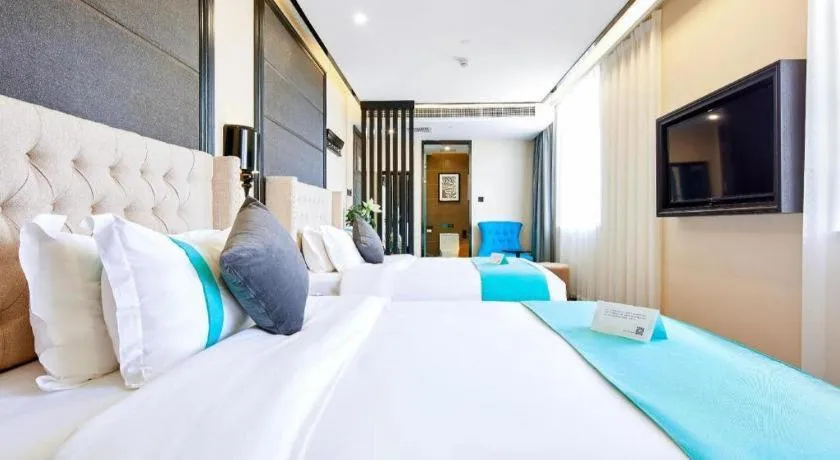 Bed in Xana Lite Hotelle Tianjin Huaming Binhai International Airport