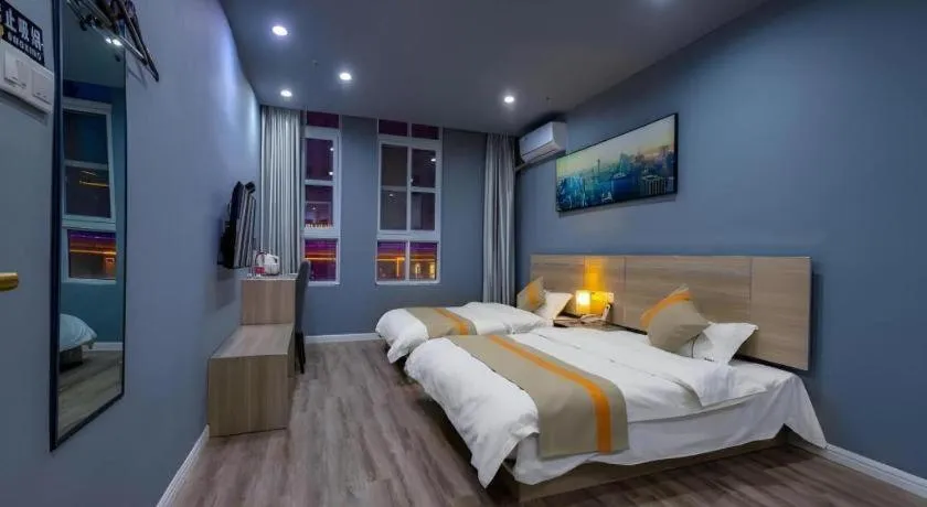 Bed in Shell Hotel Taixing Huangqiao Town Dinghui Road