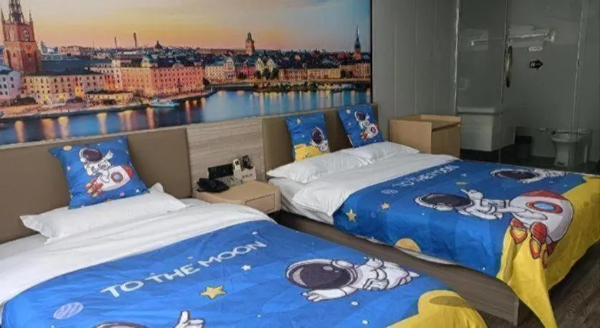 Bed in Shell Hotel Taixing Huangqiao Town Dinghui Road