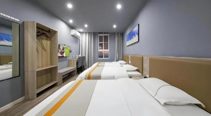 Bed in Shell Hotel Taixing Huangqiao Town Dinghui Road