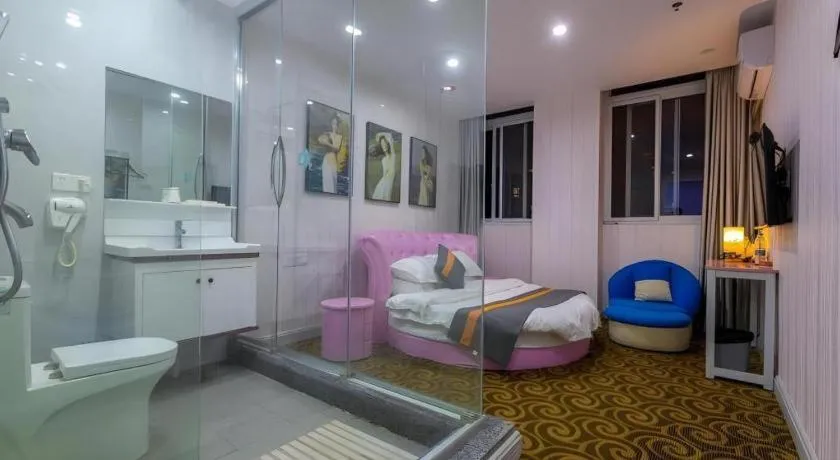 Bed in Shell Hotel Taixing Huangqiao Town Dinghui Road