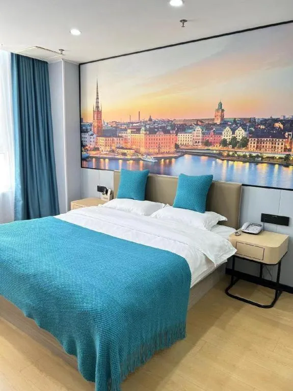 Bed in Shell Hotel Taixing Huangqiao Town Dinghui Road