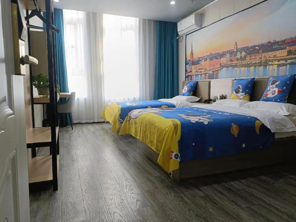 Bed in Shell Hotel Taixing Huangqiao Town Dinghui Road