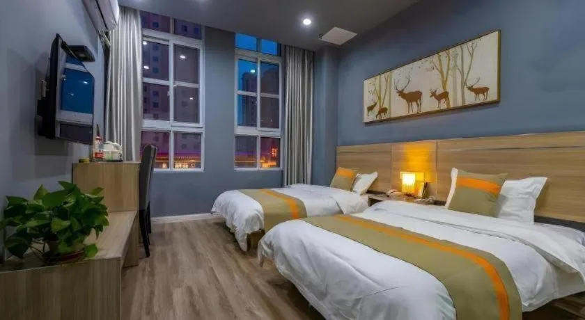 Bed in Shell Hotel Taixing Huangqiao Town Dinghui Road