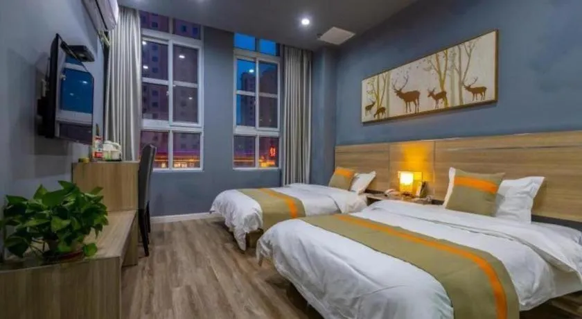 Bed in Shell Hotel Taixing Huangqiao Town Dinghui Road