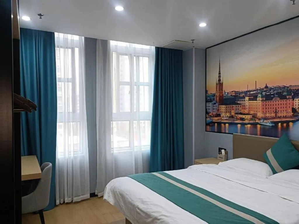 Bed in Shell Hotel Taixing Huangqiao Town Dinghui Road