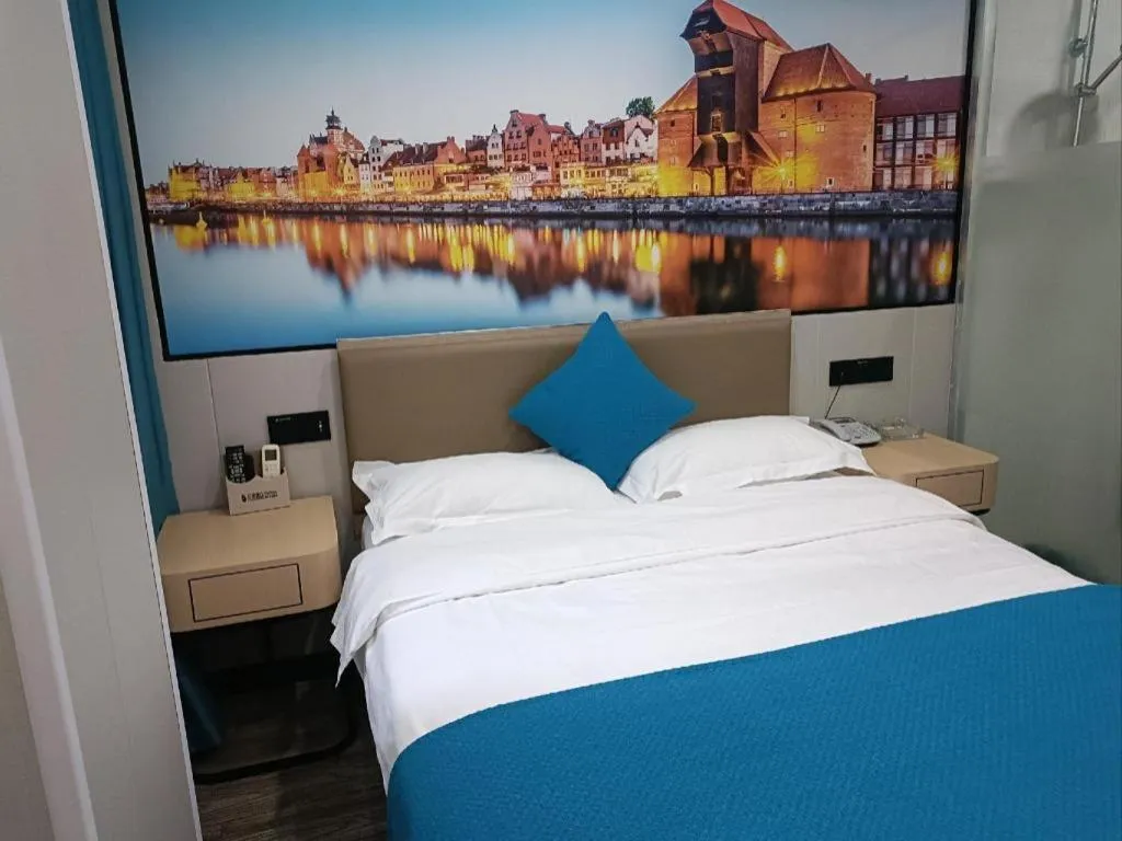 Bed in Shell Hotel Taixing Huangqiao Town Dinghui Road