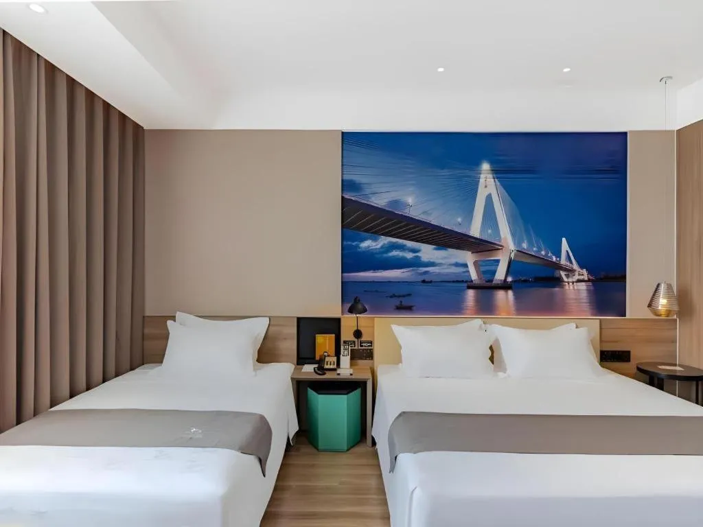 Bed in GreenTree Eastern Hotel Bengbu Huaishang District Yubo Garden