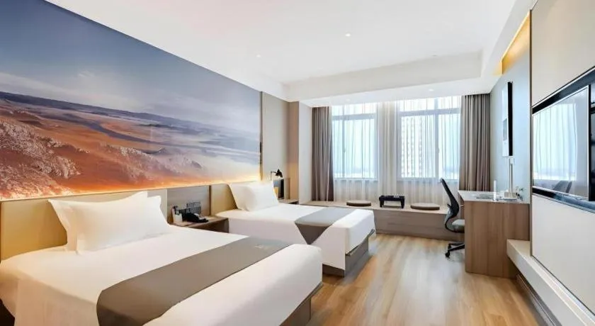 Bed in GreenTree Eastern Hotel Bengbu Huaishang District Yubo Garden