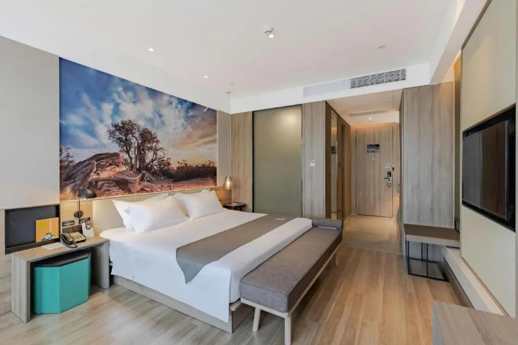 Bed in GreenTree Eastern Hotel Bengbu Huaishang District Yubo Garden