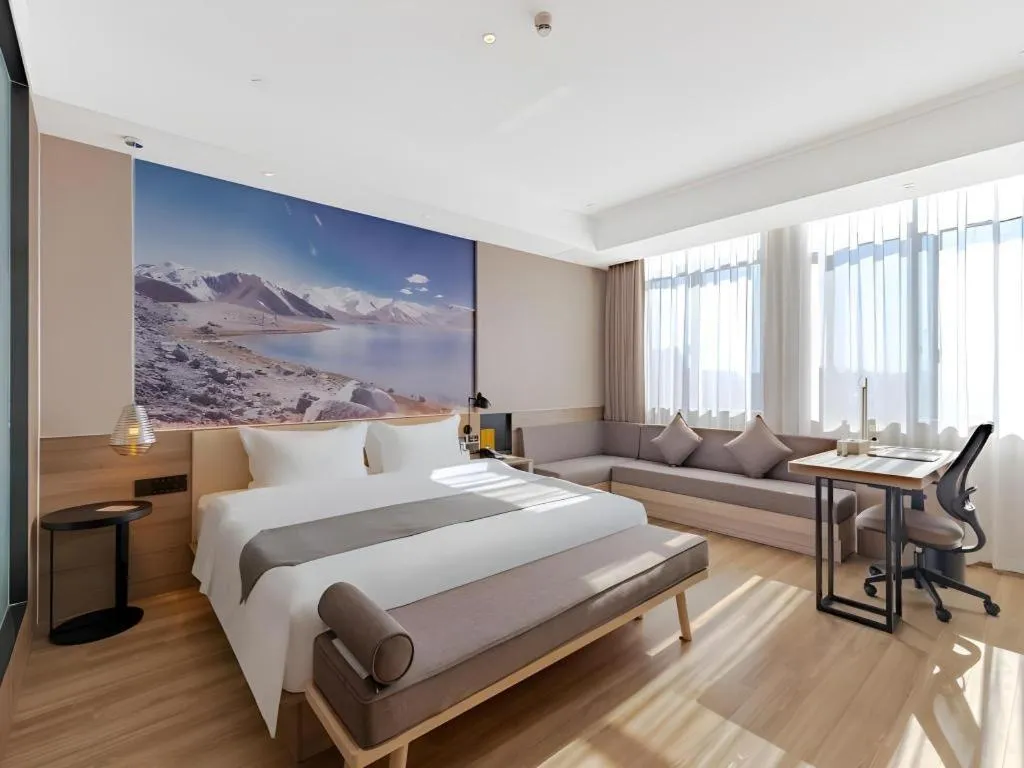 Bed in GreenTree Eastern Hotel Bengbu Huaishang District Yubo Garden