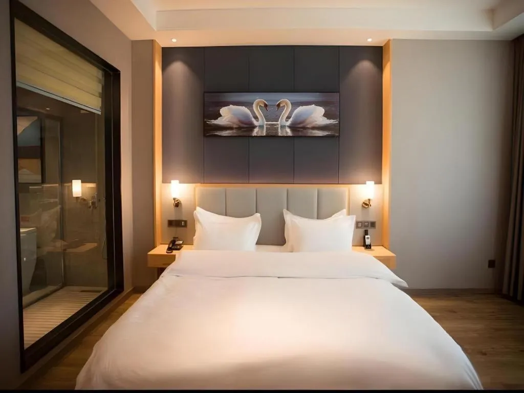 Bed in GreenTree Eastern Hotel Yunnan Shangri-La Yangtang Road