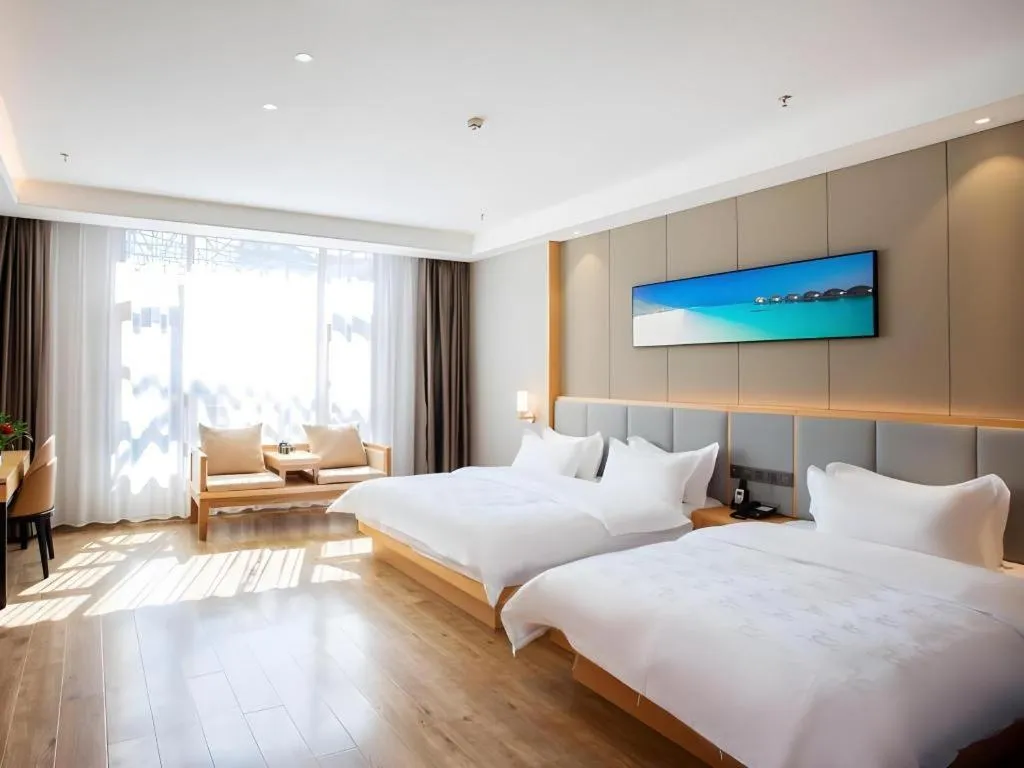 Bed in GreenTree Eastern Hotel Yunnan Shangri-La Yangtang Road