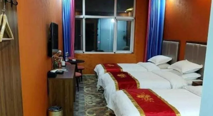 Bed in Shell Hotel Nanyang High-Speed Railway Station Jiangying Airport Huayaocheng
