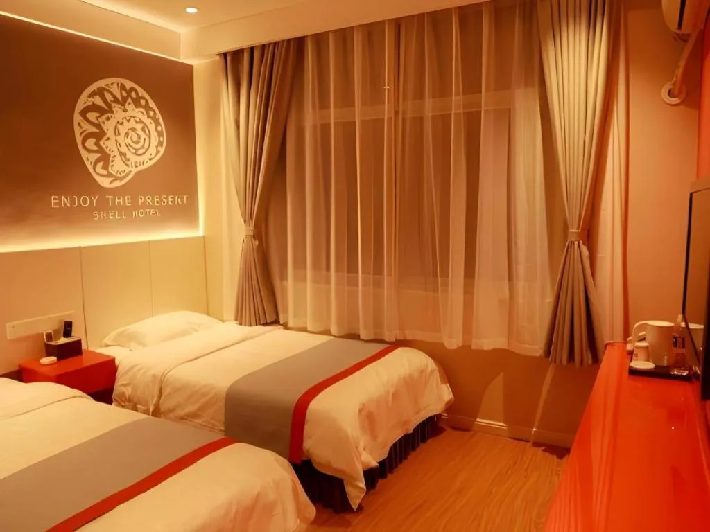 Bed in Shell Hotel Hebi Qi County Qihe Road