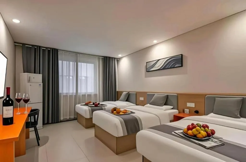 Bed in Shell Hotel Zaozhuang Xinchang Road Bada Market