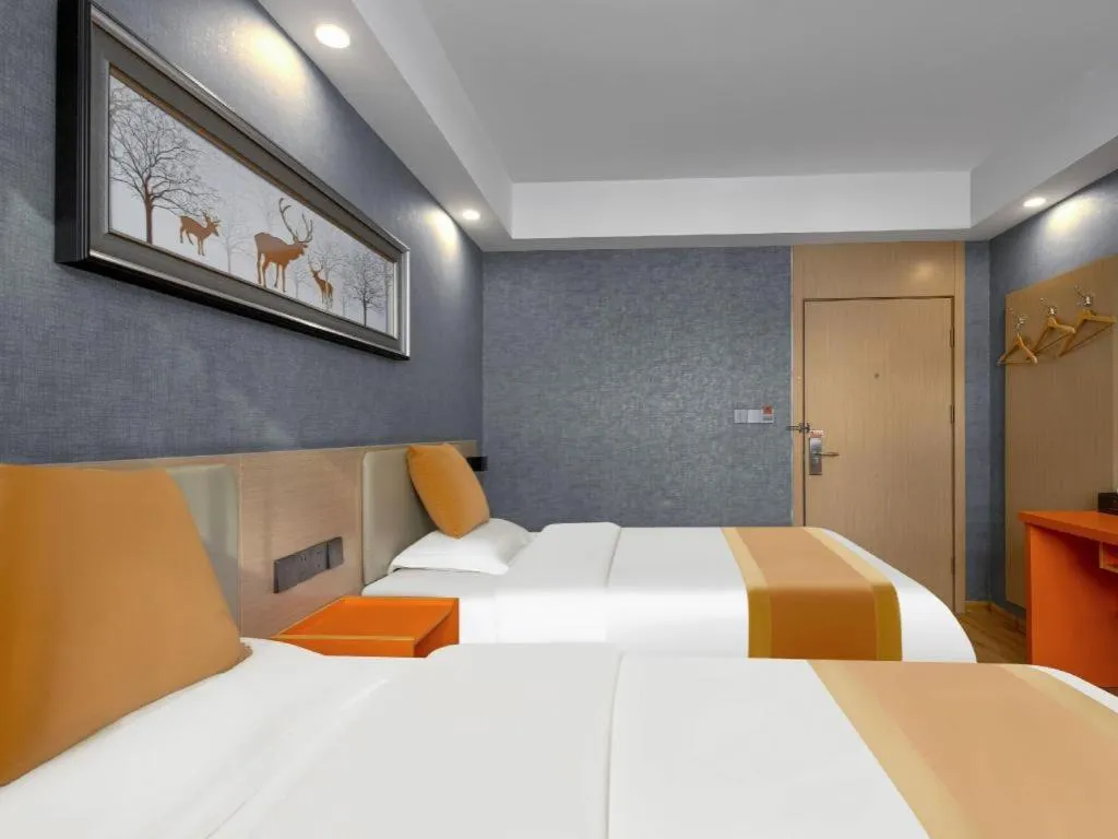 Bed in Shell Hotel Zaozhuang Xinchang Road Bada Market