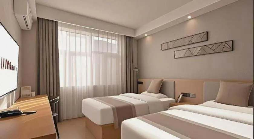 Bed in Shell Hotel Zaozhuang Xinchang Road Bada Market