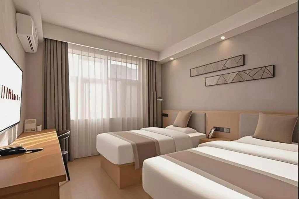 Bed in Shell Hotel Zaozhuang Xinchang Road Bada Market