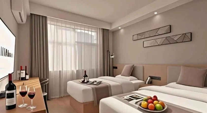 Bed in Shell Hotel Zaozhuang Xinchang Road Bada Market