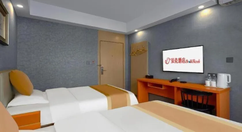 Bed in Shell Hotel Zaozhuang Xinchang Road Bada Market