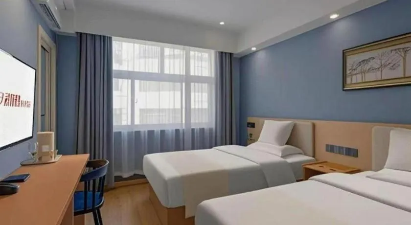 Bed in Shell Hotel Zaozhuang Xinchang Road Bada Market