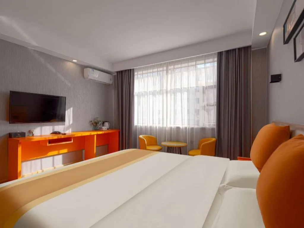 Bed in Shell Hotel Zaozhuang Xinchang Road Bada Market