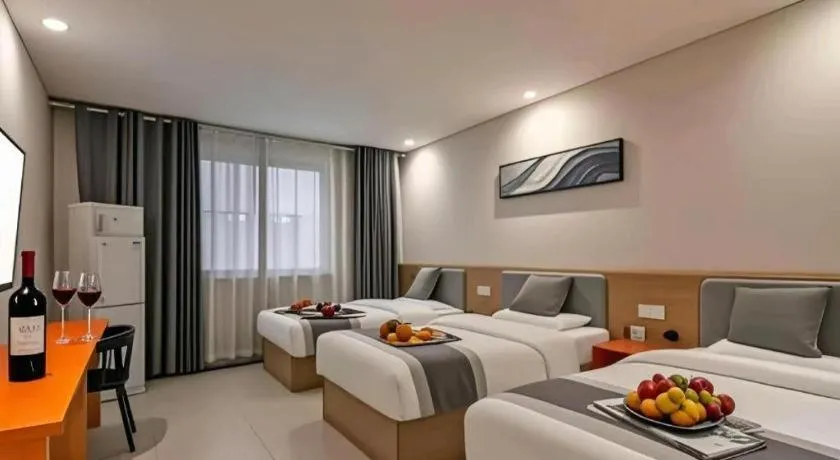 Bed in Shell Hotel Zaozhuang Xinchang Road Bada Market