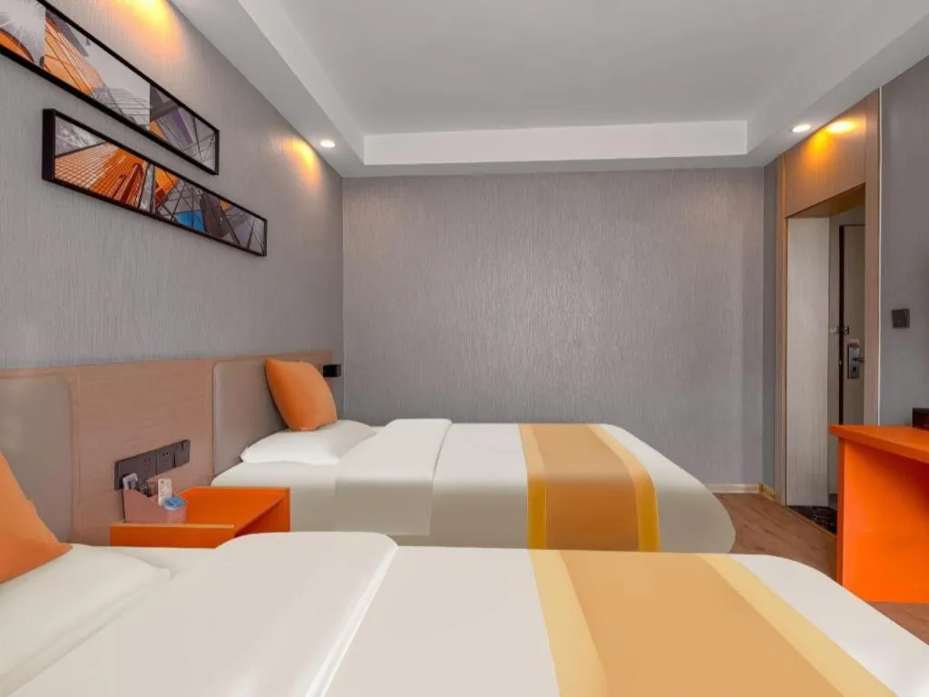 Bed in Shell Hotel Zaozhuang Xinchang Road Bada Market