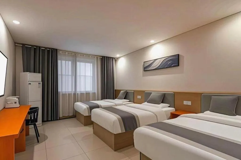 Bed in Shell Hotel Zaozhuang Xinchang Road Bada Market